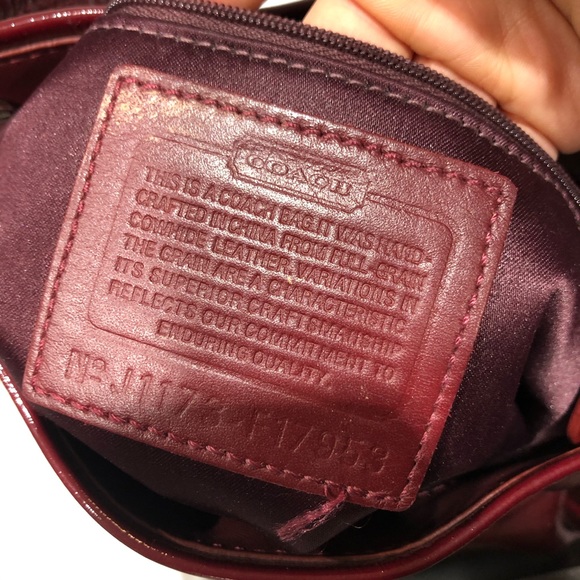 Coach Red Leather Crossbody/Shoulder Bag Purse EUC - Picture 6 of 10